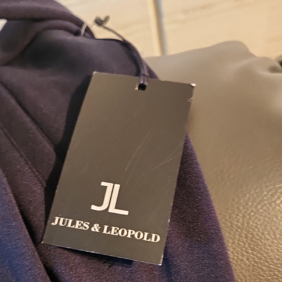 Jules & Leopold Blue Tie-Front Pants - Picture 2 of 5